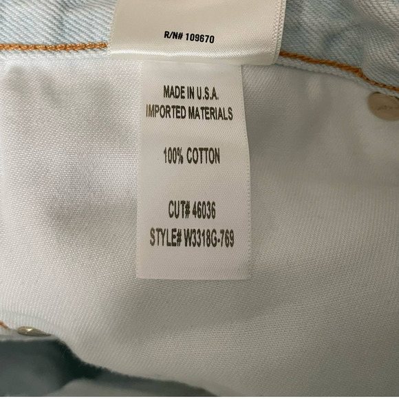 GOLDSIGN The Benefit High Rise Straight Leg Jeans Light Wash 29 - Picture 4 of 13